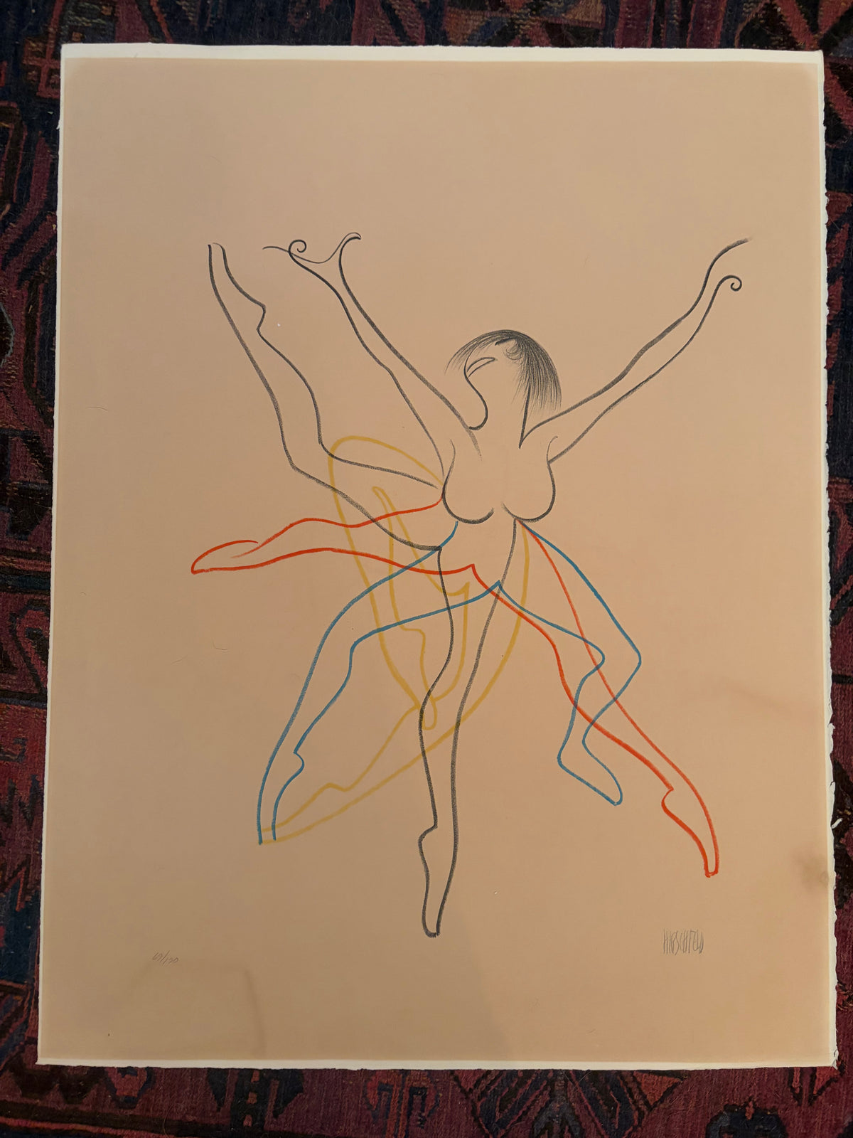 Al Hirschfeld – Dancer, from the Rhythm series (1970) signed/numbered