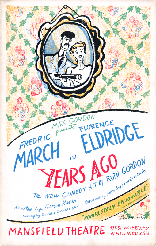 Years Ago (1946 play, Ruth Gordon. Don Freeman art) - repro