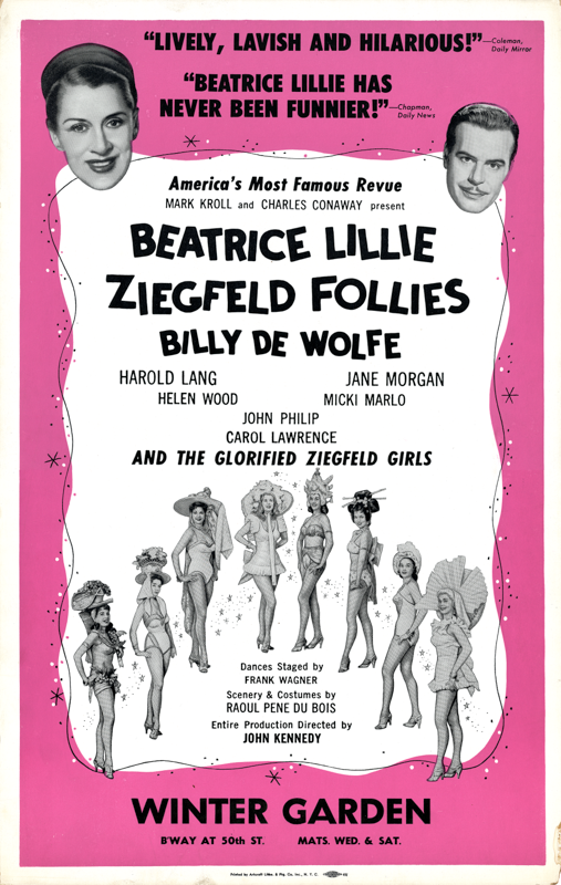 Ziegfeld Follies (1957, second version poster) – repro